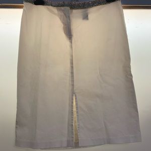 White front slit…rhinestones on waist band skirt Y2K style